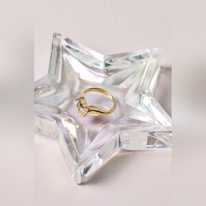 💰SOLD💰 Anthropologie Cut Glass Trinket Dish Star